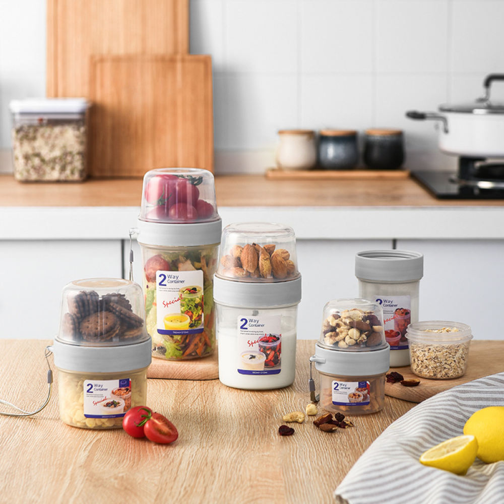 Baby Food Jars With Lids - Przenośny, dwuwarstwowy pojemnik na żywność, szczelnie