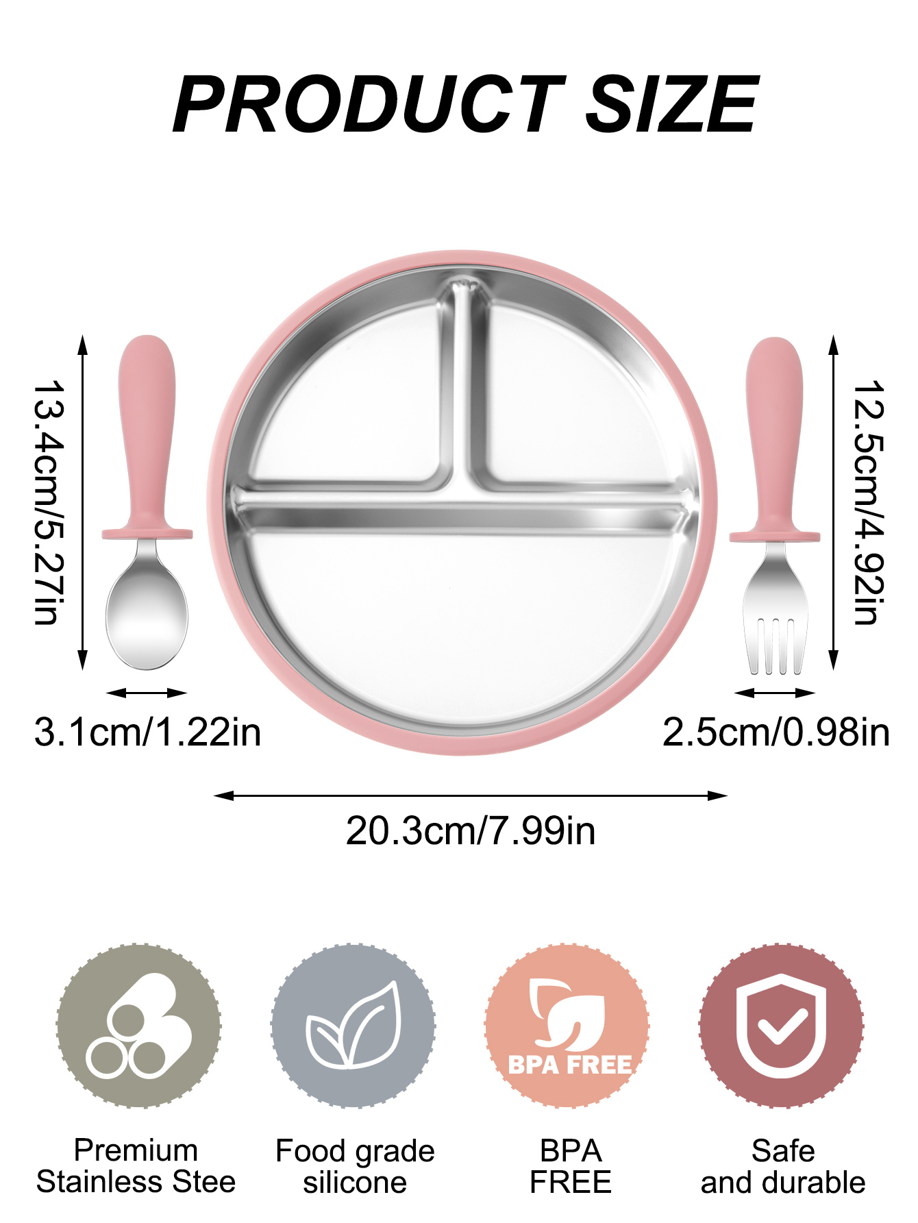 3 SZT. Naczynia ze Stali Nierd – Baby Food Menu recenzja i cena